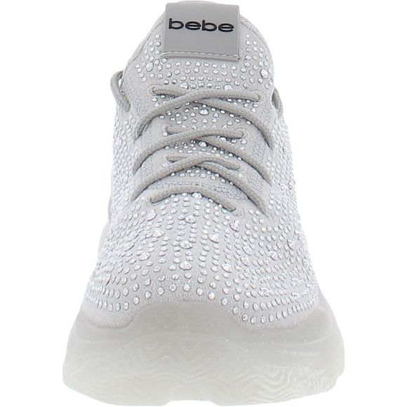 Bebe Sport Womens Leyla Silver Casual and Fashion Sneakers Sneakers NWOB - Picture 2 of 4